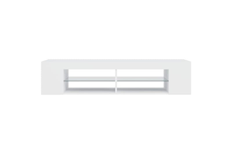 TV-benk med LED-lys hvit 135x39x30 cm - Hvit - TV-benk & mediabenk