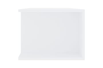 TV-benk med LED-lys hvit 135x39x30 cm - Hvit - Møbler - Mediamøbel & tv møbel - TV-benk & mediabenk