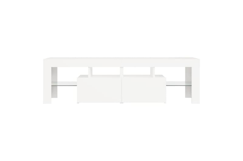 TV-benk med LED-lys hvit 140x35x40 cm - Hvit - Møbler - Mediamøbel & tv møbel - TV-benk & mediabenk
