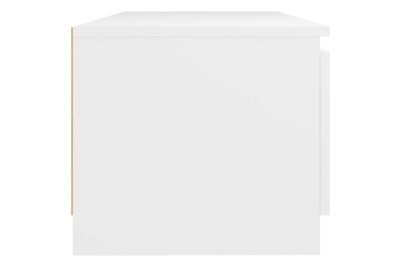 TV-benk med LED-lys hvit 140x40x35,5 cm - Hvit - Møbler - Mediamøbel & tv møbel - TV-benk & mediabenk