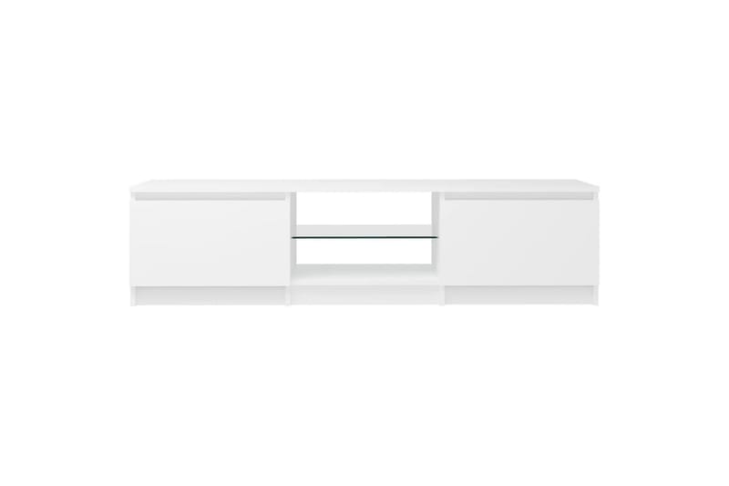 TV-benk med LED-lys hvit 140x40x35,5 cm - Hvit - Møbler - Mediamøbel & tv møbel - TV-benk & mediabenk