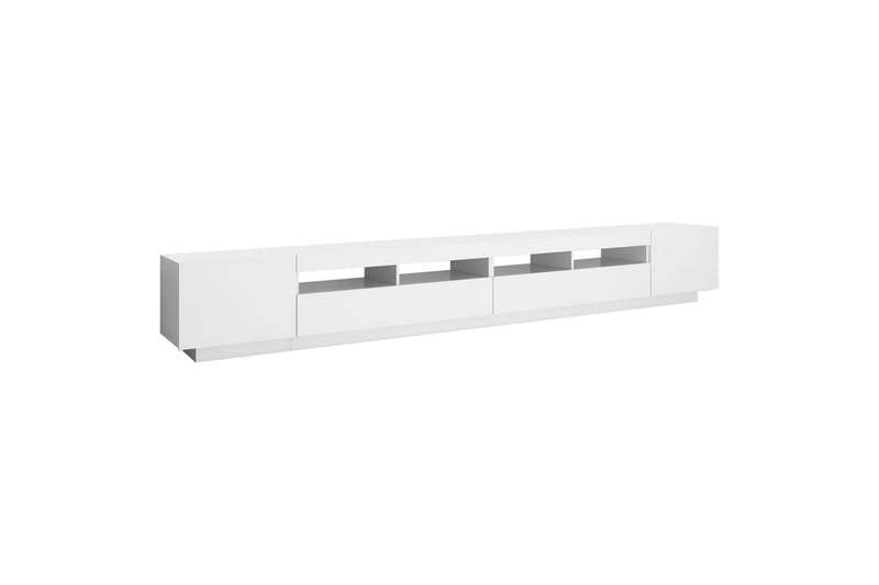 TV-benk med LED-lys hvit 300x35x40 cm - Hvit - Møbler - Mediamøbel & tv møbel - TV-benk & mediabenk