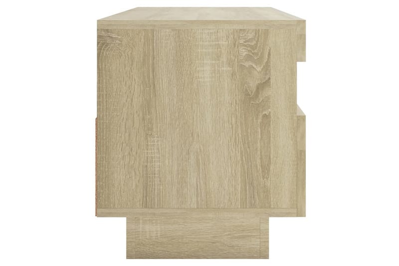 TV-benk med LED-lys sonoma eik 100x35x40 cm - Brun - Møbler - Mediamøbel & tv møbel - TV-benk & mediabenk