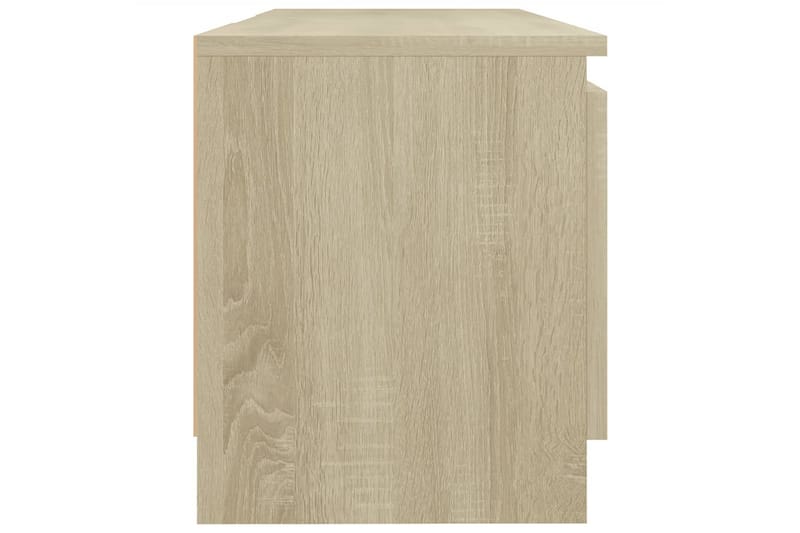 TV-benk med LED-lys sonoma eik 120x30x35,5 cm - Brun - Møbler - Mediamøbel & tv møbel - TV-benk & mediabenk