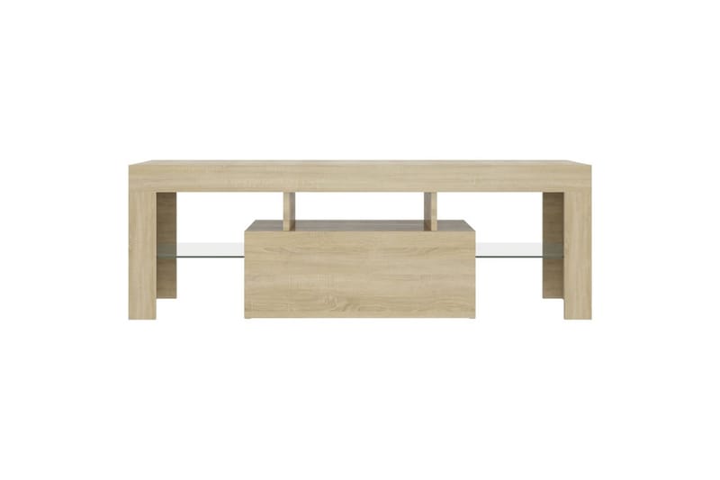 TV-benk med LED-lys sonoma eik 120x35x40 cm - Brun - Møbler - Mediamøbel & tv møbel - TV-benk & mediabenk