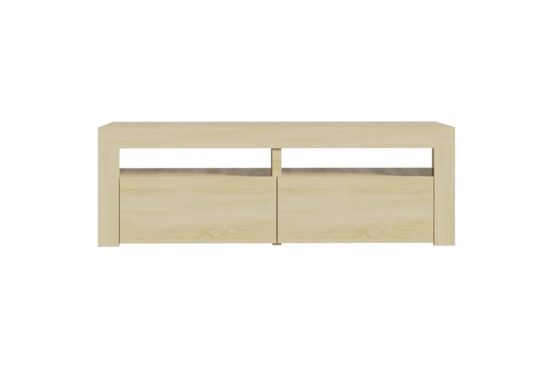 TV-benk med LED-lys sonoma eik 120x35x40 cm - Brun - Møbler - Mediamøbel & tv møbel - TV-benk & mediabenk