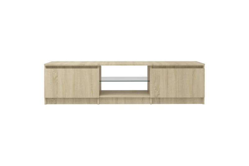TV-benk med LED-lys sonoma eik 140x40x35,5 cm - Brun - Møbler - Mediamøbel & tv møbel - TV-benk & mediabenk