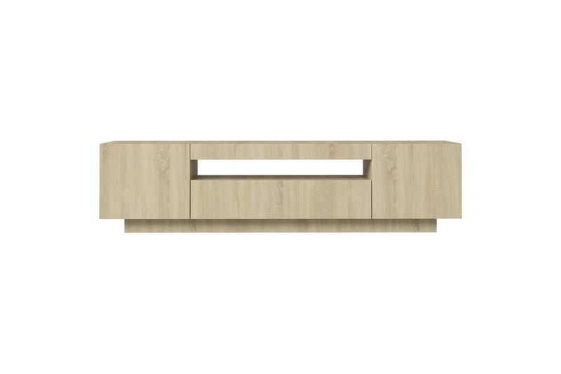 TV-benk med LED-lys sonoma eik 160x35x40 cm - Brun - Møbler - Mediamøbel & tv møbel - TV-benk & mediabenk