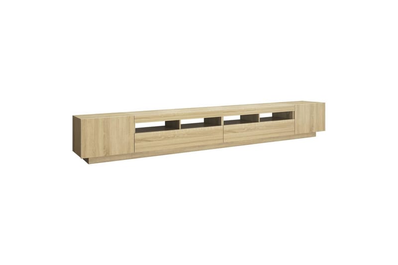 TV-benk med LED-lys sonoma eik 300x35x40 cm - Brun - Møbler - Mediamøbel & tv møbel - TV-benk & mediabenk