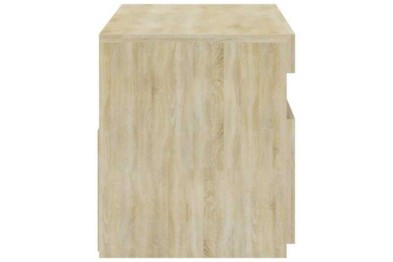 TV-benk med LED-lys sonoma eik 75x35x40 cm - Brun - Møbler - Mediamøbel & tv møbel - TV-benk & mediabenk