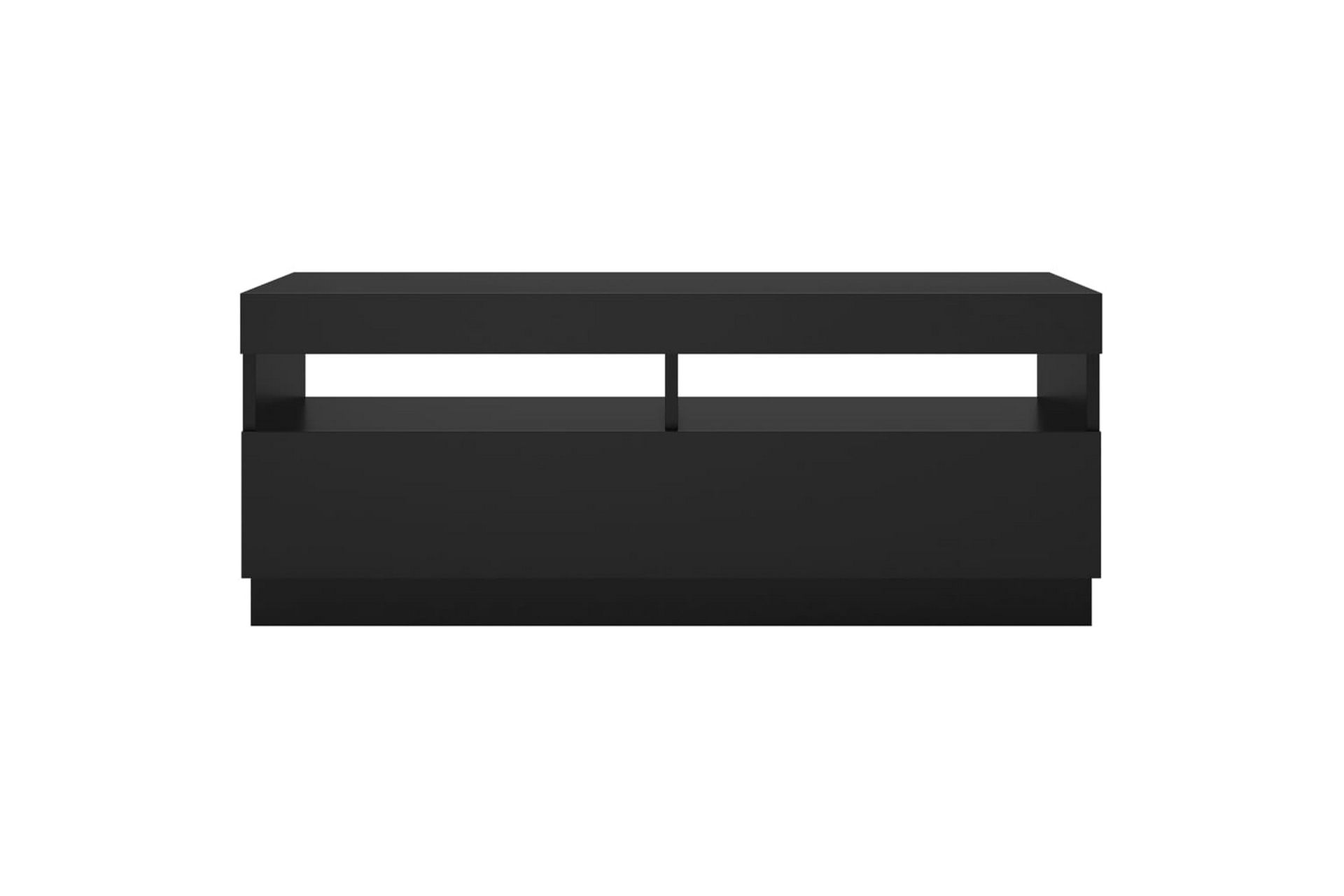 TV-benk med LED-lys svart 100x35x40 cm - Svart - Møbler - Mediamøbel & tv møbel - TV-benk & mediabenk