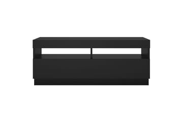 TV-benk med LED-lys svart 100x35x40 cm - Svart - Møbler - Mediamøbel & tv møbel - TV-benk & mediabenk