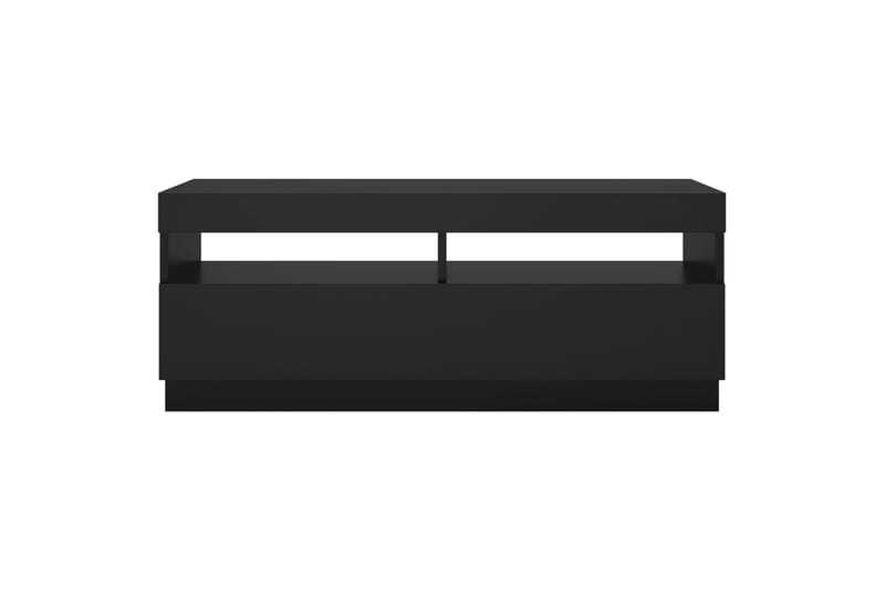 TV-benk med LED-lys svart 100x35x40 cm - Svart - TV-benk & mediabenk