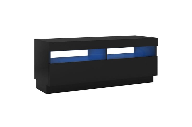 TV-benk med LED-lys svart 100x35x40 cm - Svart - Møbler - Mediamøbel & tv møbel - TV-benk & mediabenk