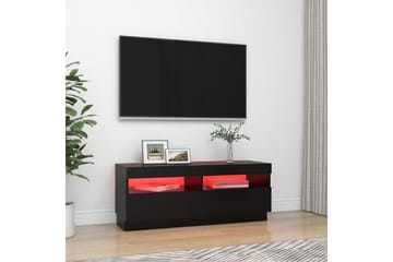 TV-benk med LED-lys svart 100x35x40 cm - Svart - Møbler - Mediamøbel & tv møbel - TV-benk & mediabenk