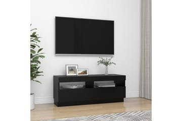 TV-benk med LED-lys svart 100x35x40 cm - Svart - Møbler - Mediamøbel & tv møbel - TV-benk & mediabenk