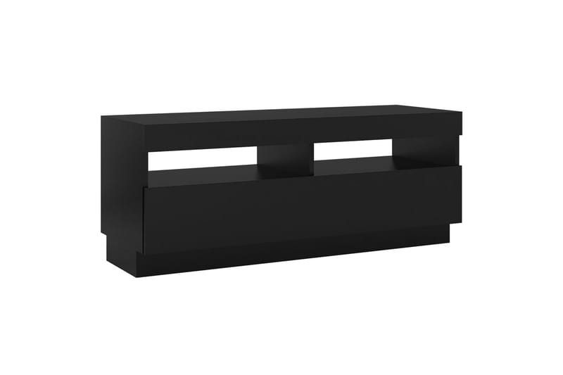 TV-benk med LED-lys svart 100x35x40 cm - Svart - Møbler - Mediamøbel & tv møbel - TV-benk & mediabenk