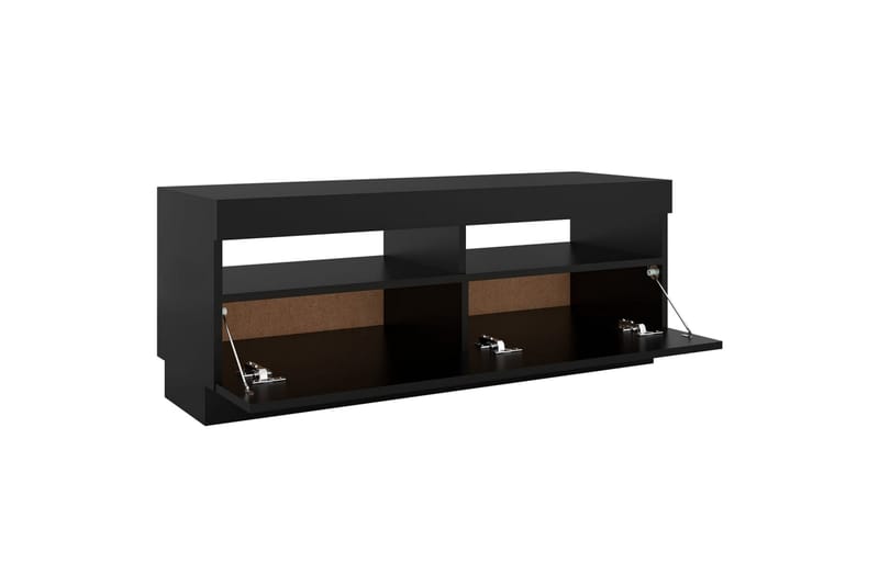 TV-benk med LED-lys svart 100x35x40 cm - Svart - Møbler - Mediamøbel & tv møbel - TV-benk & mediabenk