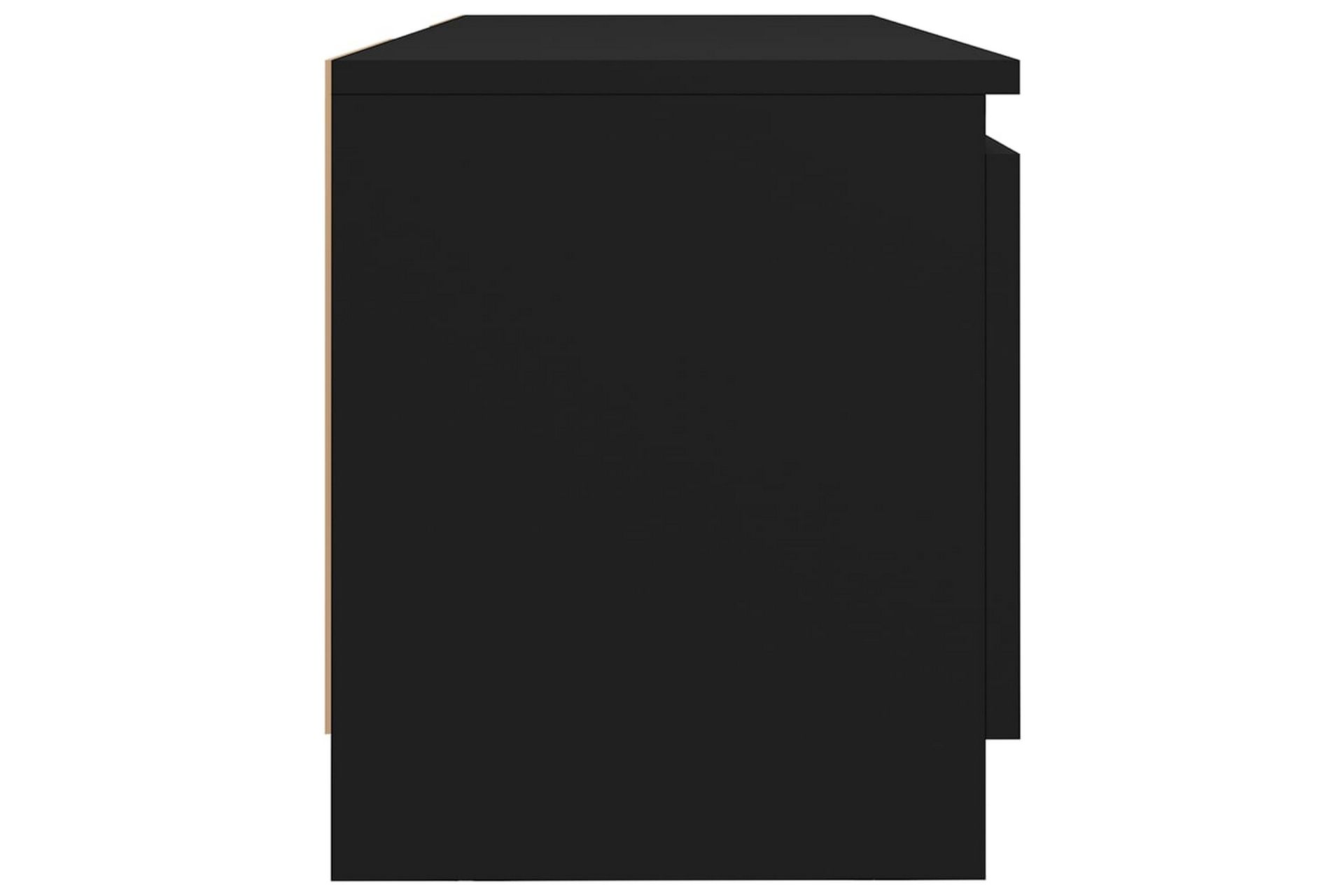 TV-benk med LED-lys svart 120x30x35,5 cm - Svart - Møbler - Mediamøbel & tv møbel - TV-benk & mediabenk