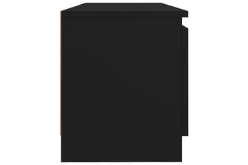 TV-benk med LED-lys svart 120x30x35,5 cm - Svart - Møbler - Mediamøbel & tv møbel - TV-benk & mediabenk