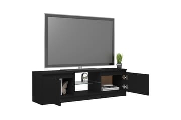 TV-benk med LED-lys svart 120x30x35,5 cm - Svart - Møbler - Mediamøbel & tv møbel - TV-benk & mediabenk