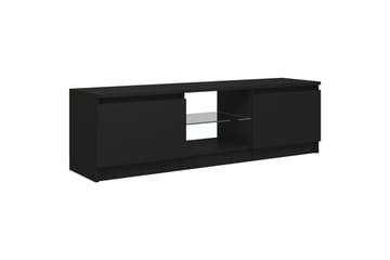 TV-benk med LED-lys svart 120x30x35,5 cm - Svart - Møbler - Mediamøbel & tv møbel - TV-benk & mediabenk