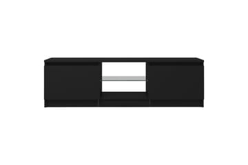 TV-benk med LED-lys svart 120x30x35,5 cm - Svart - Møbler - Mediamøbel & tv møbel - TV-benk & mediabenk