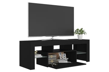 TV-benk med LED-lys svart 120x35x40 cm - Svart - Møbler - Mediamøbel & tv møbel - TV-benk & mediabenk