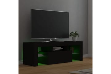TV-benk med LED-lys svart 120x35x40 cm - Svart - Møbler - Mediamøbel & tv møbel - TV-benk & mediabenk