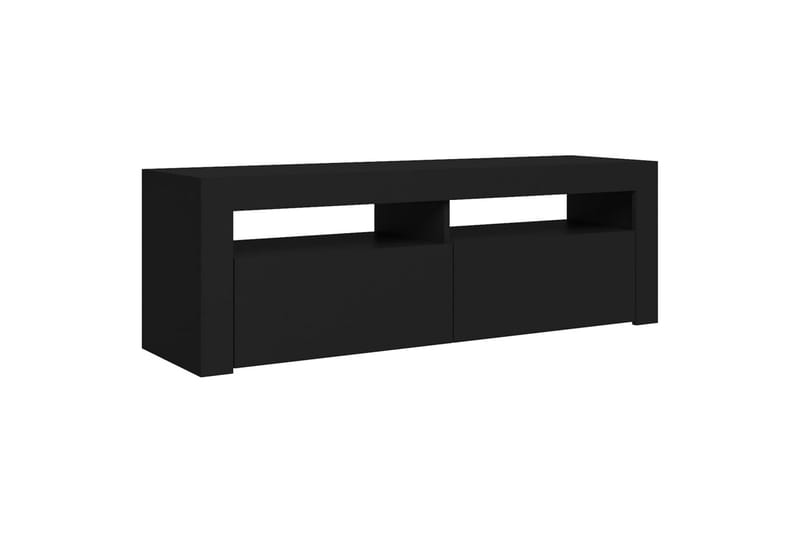 TV-benk med LED-lys svart 120x35x40 cm - Svart - Møbler - Mediamøbel & tv møbel - TV-benk & mediabenk