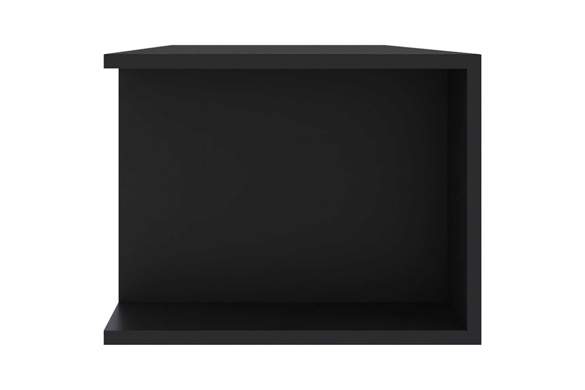 TV-benk med LED-lys svart 135x39x30 cm - Svart - Møbler - Mediamøbel & tv møbel - TV-benk & mediabenk