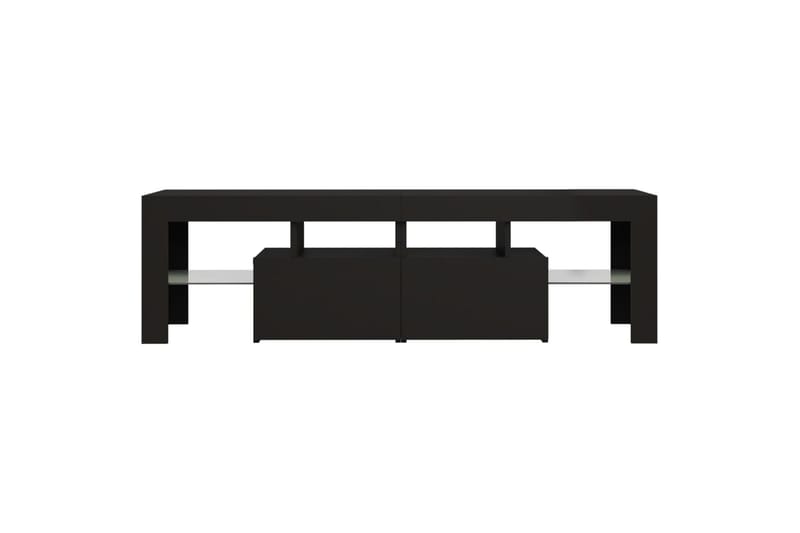 TV-benk med LED-lys svart 140x35x40 cm - Svart - Møbler - Mediamøbel & tv møbel - TV-benk & mediabenk