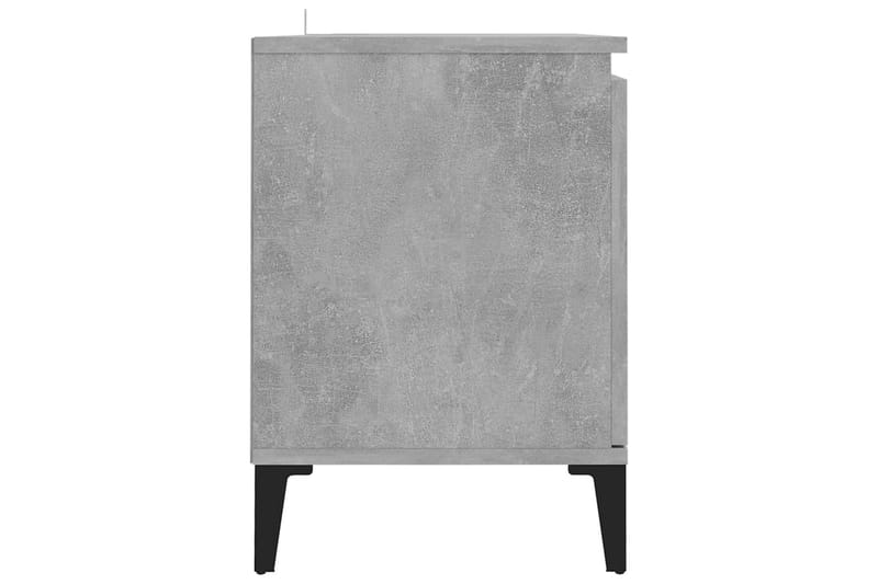 TV-benk med metallben betonggrå 103,5x35x50 cm - Grå - Møbler - Mediamøbel & tv møbel - TV-benk & mediabenk