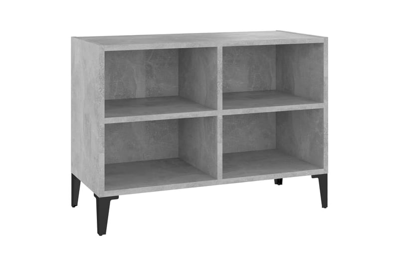 TV-benk med metallben betonggrå 69,5x30x50 cm - Grå - Møbler - Mediamøbel & tv møbel - TV-benk & mediabenk