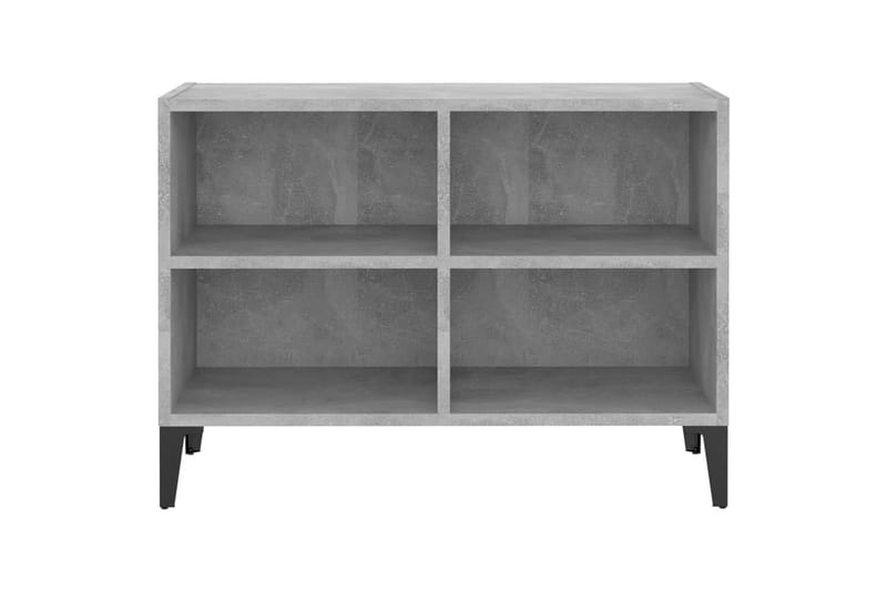 TV-benk med metallben betonggrå 69,5x30x50 cm - Grå - Møbler - Mediamøbel & tv møbel - TV-benk & mediabenk