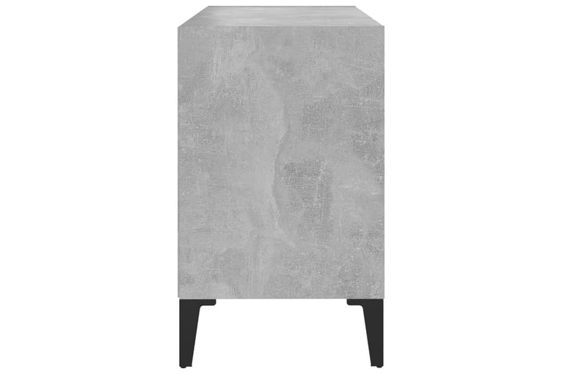TV-benk med metallben betonggrå 69,5x30x50 cm - Grå - Møbler - Mediamøbel & tv møbel - TV-benk & mediabenk