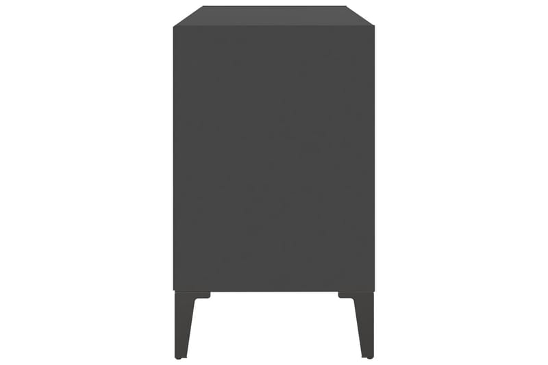 TV-benk med metallben grå 69,5x30x50 cm - Grå - TV-benk & mediabenk