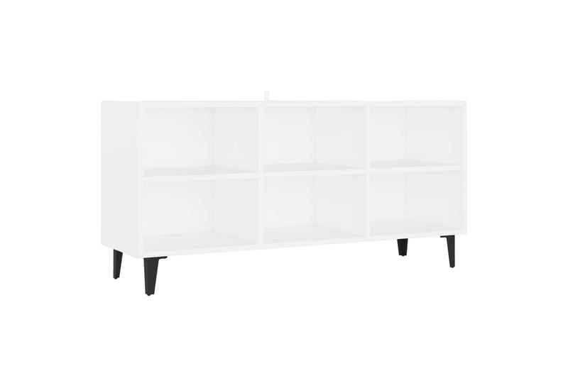 TV-benk med metallben hvit 103,5x30x50 cm - Hvit - Møbler - Mediamøbel & tv møbel - TV-benk & mediabenk