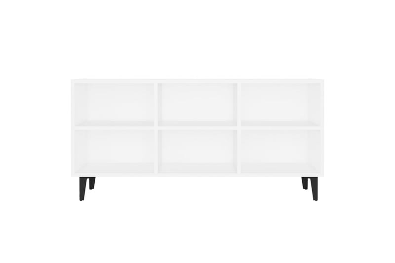 TV-benk med metallben hvit 103,5x30x50 cm - Hvit - Møbler - Mediamøbel & tv møbel - TV-benk & mediabenk
