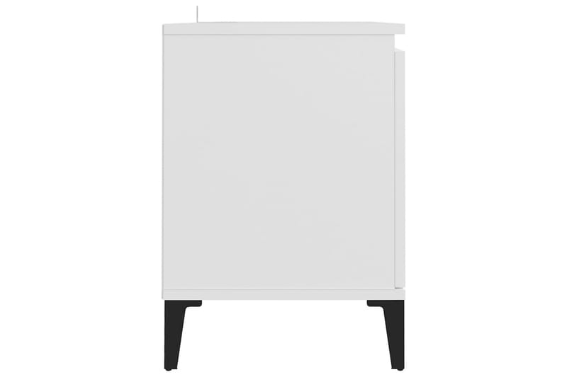 TV-benk med metallben hvit 103,5x35x50 cm - Hvit - Møbler - Mediamøbel & tv møbel - TV-benk & mediabenk
