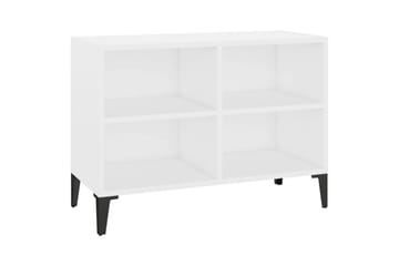 TV-benk med metallben hvit 69,5x30x50 cm - Hvit - Møbler - Mediamøbel & tv møbel - TV-benk & mediabenk