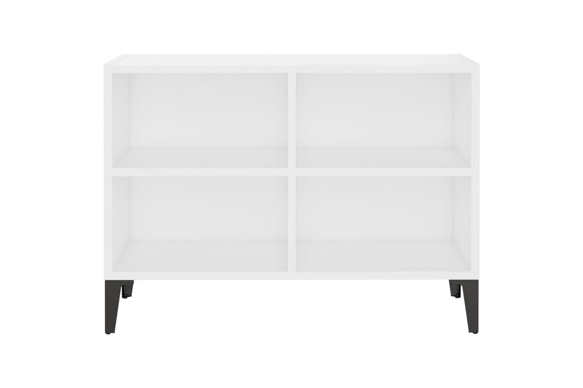 TV-benk med metallben hvit 69,5x30x50 cm - Hvit - Møbler - Mediamøbel & tv møbel - TV-benk & mediabenk