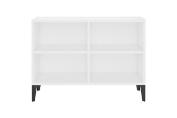 TV-benk med metallben hvit 69,5x30x50 cm - Hvit - Møbler - Mediamøbel & tv møbel - TV-benk & mediabenk