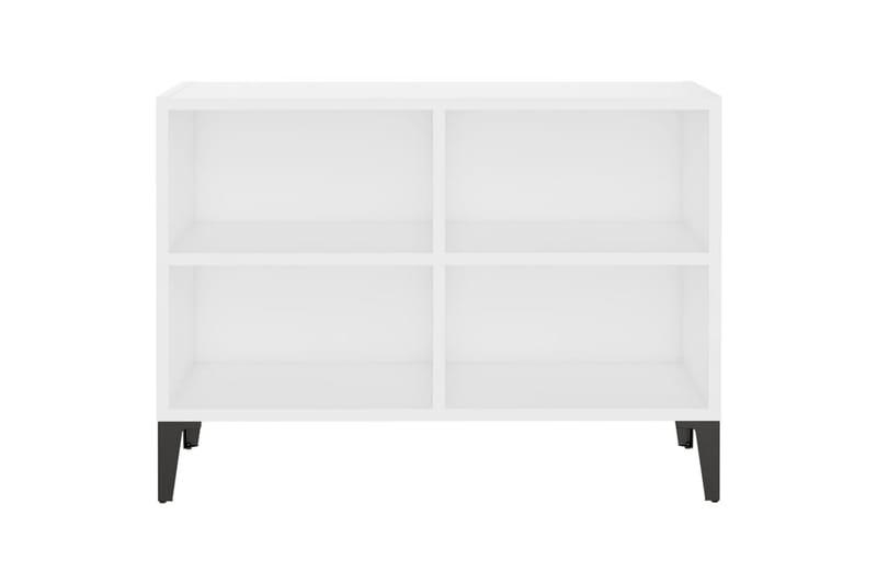 TV-benk med metallben hvit 69,5x30x50 cm - Hvit - Møbler - Mediamøbel & tv møbel - TV-benk & mediabenk