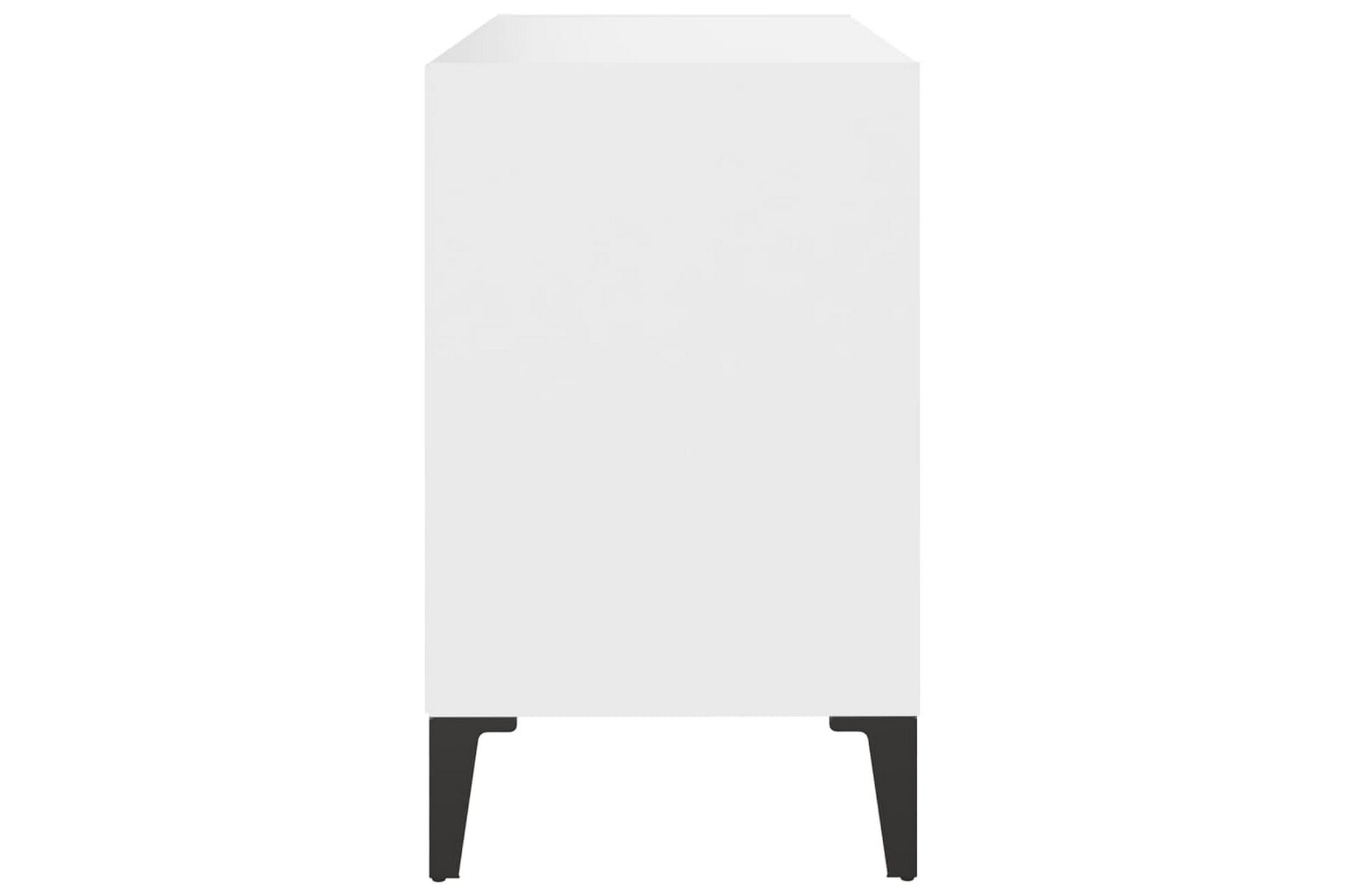 TV-benk med metallben hvit 69,5x30x50 cm - Hvit - Møbler - Mediamøbel & tv møbel - TV-benk & mediabenk
