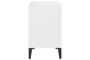 TV-benk med metallben hvit 69,5x30x50 cm - Hvit - Møbler - Mediamøbel & tv møbel - TV-benk & mediabenk