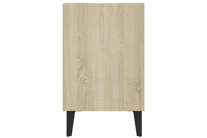 TV-benk med metallben sonoma eik 103,5x30x50 cm - Brun - Møbler - Mediamøbel & tv møbel - TV-benk & mediabenk