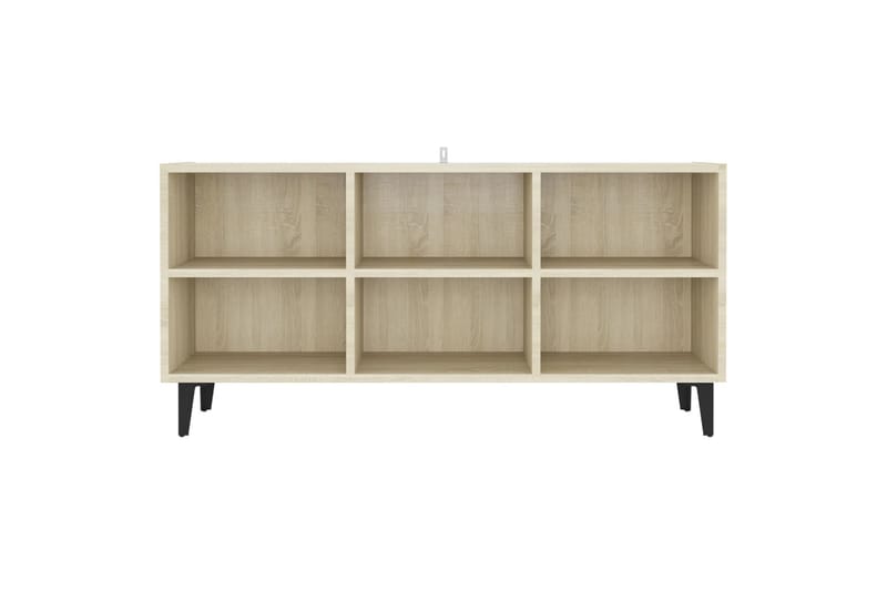 TV-benk med metallben sonoma eik 103,5x30x50 cm - Brun - Møbler - Mediamøbel & tv møbel - TV-benk & mediabenk