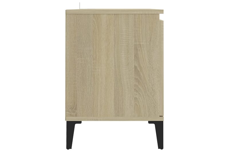 TV-benk med metallben sonoma eik 103,5x35x50 cm - Brun - Møbler - Mediamøbel & tv møbel - TV-benk & mediabenk