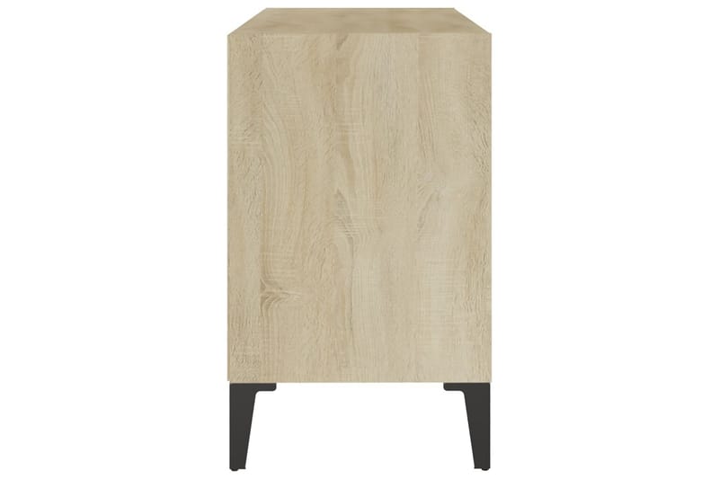 TV-benk med metallben sonoma eik 69,5x30x50 cm - Brun - Møbler - Mediamøbel & tv møbel - TV-benk & mediabenk